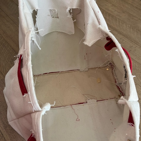 Boatkin bag red handmade - Picture 3 of 6